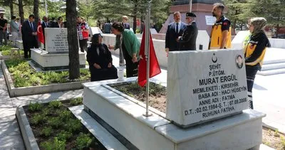 Vatan için can verenlere bayram arefesinde hüzünlü ziyaret #kirsehir