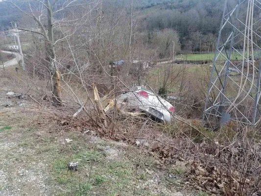 Yalova’da ağaca çarpan otomobilin sürücüsü ağır yaralandı