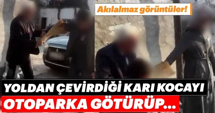 Otoparkta büyü bozma seansı! Balıkesir’de akılalmaz görüntüler