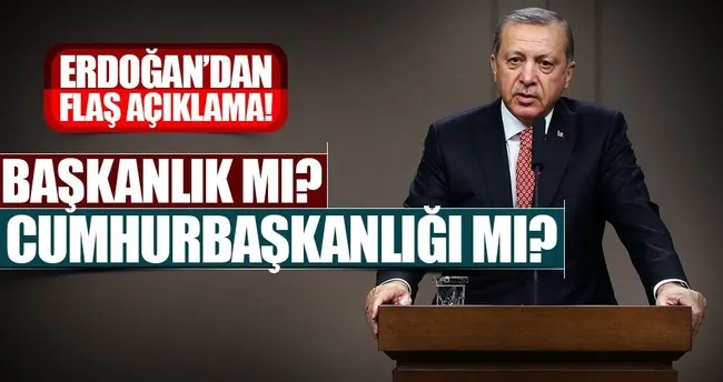 Cumhurbaşkanı Erdoğan’dan ’partili cumhurbaşkanı’ açıklaması
