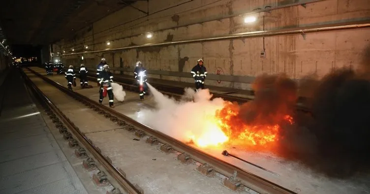 Eskişehir’de Yüksek Hızlı Tren yangın tatbikatı nefesleri kesti