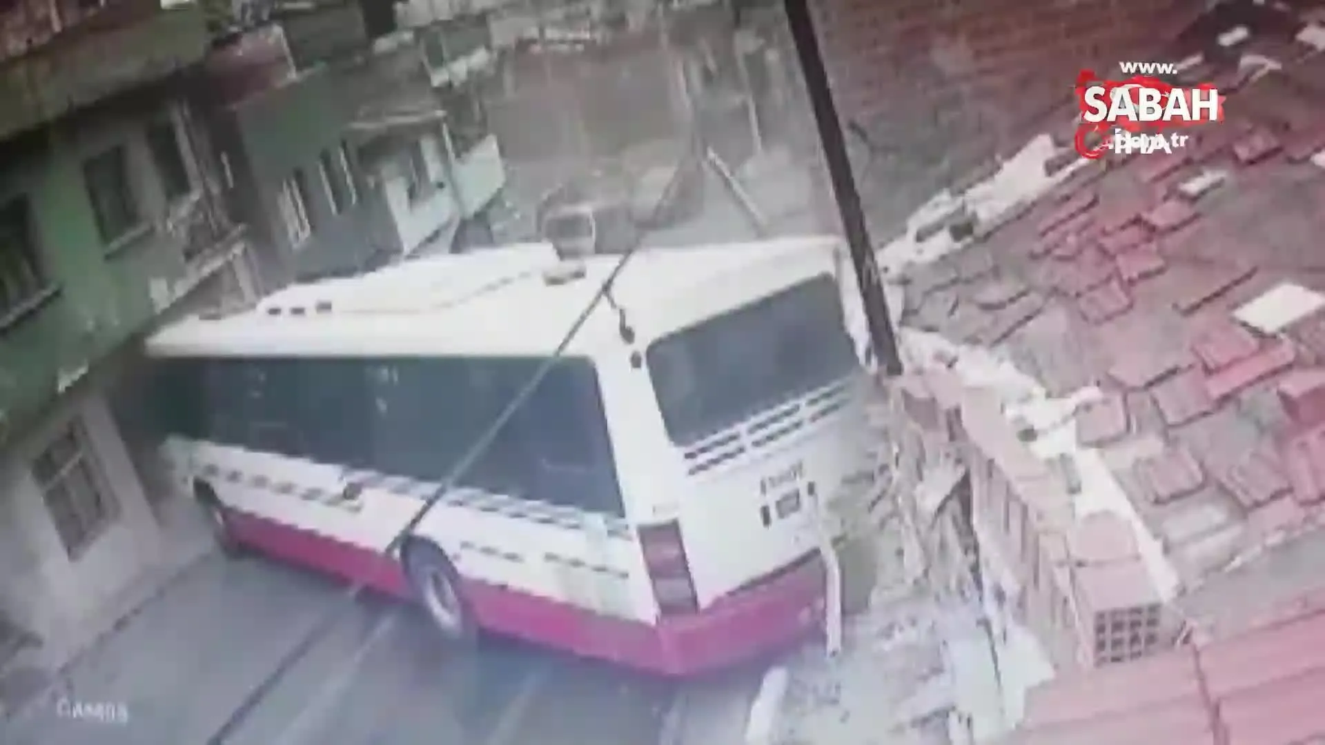 Son Dakika Haberi Izmir De Otobusun Iki Evin Arasina Sikistigi Kaza Kamerada 6 Yarali Videosunu Izle Son Dakika Haberleri