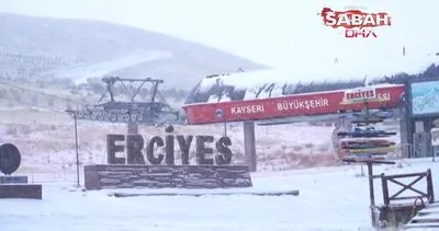 Kayseri Erciyes’te kar yağışı etkili oldu
