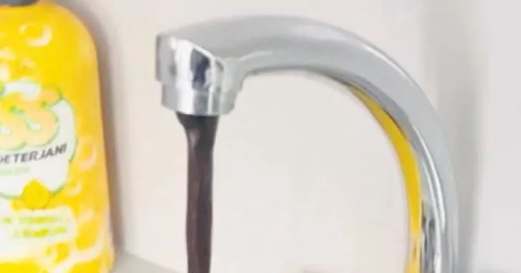 Musluktan çamur aktı