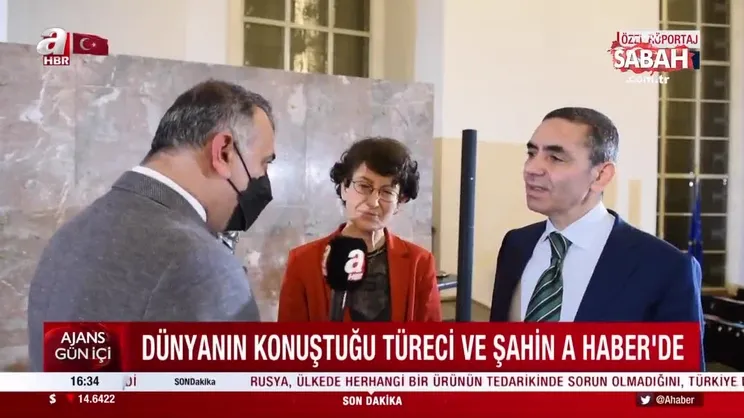 Dünyanın konuştuğu Türk bilim insanları Türeci ve Şahin A Haber'de! | Video