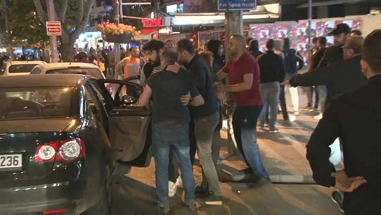 Bağdat Caddesi’nde kutlama yapan Galatasaray taraftarlarına saldırdılar