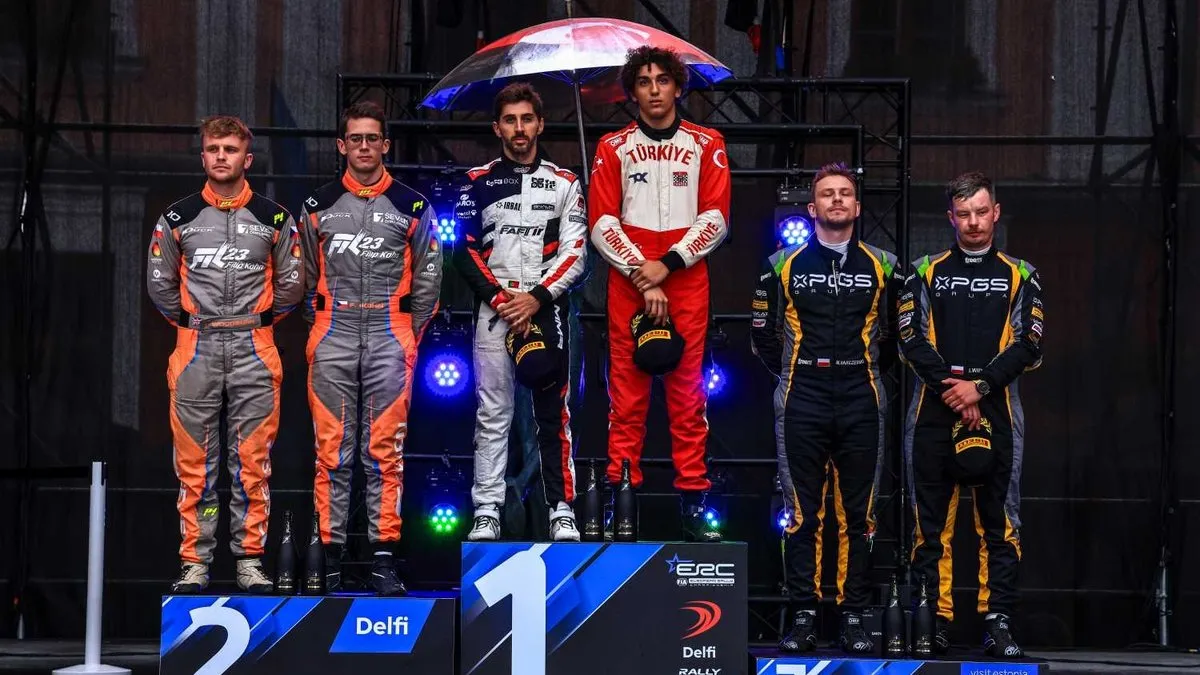 Ralli pilotu Kerem Kazaz, Letonya Rallisi'ni ikinci sırada tamamladı