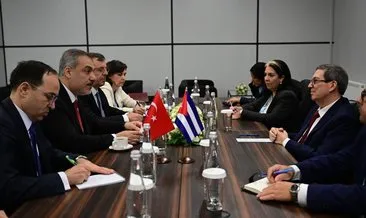Bakan Fidan, Küba Dışişleri Bakanı Bruno Rodriguez Parrilla ile bir araya geldi