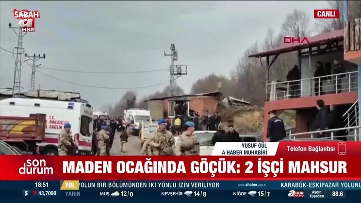 Maden ocağında göçük: 2 işçi mahsur
