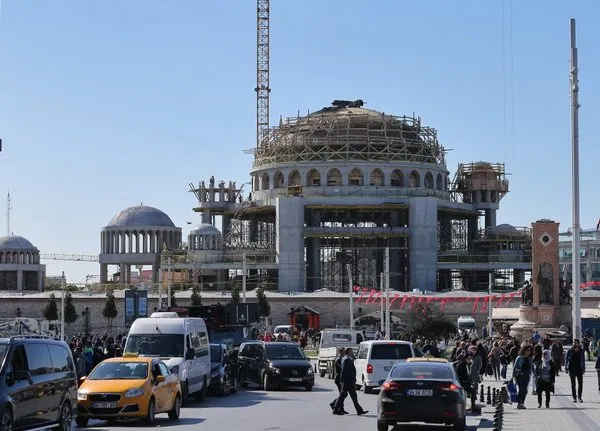 Taksim'e yapılan caminin yüzde 90'ı tamamlandı