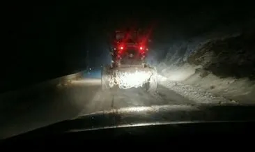Kardan kapanan köy yolu açılıp, hastaya ulaşıldı #erzincan