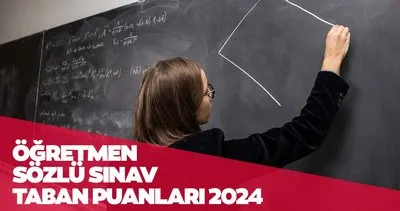 Sözleşmeli öğretmenlik sözlü sınav taban puanları 2024 tablosu yayında! MEB 20 bin öğretmen ataması mülakat sınavı taban puanları listesi