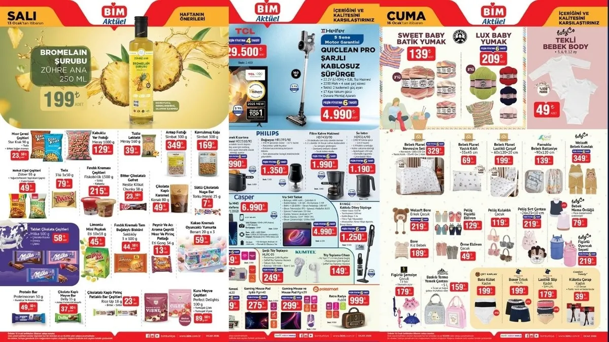 BİM aktüel 13 - 16 Ocak | Bu hafta BİM’de neler va…