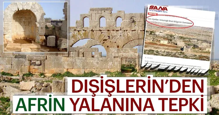 Dışişleri Sözcüsü’nden Afrin’deki kilise yalanına tepki