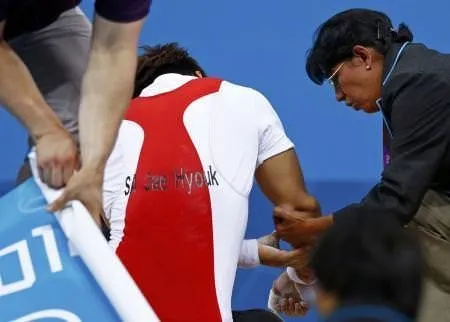 Olimpiyatta feci sakatlık