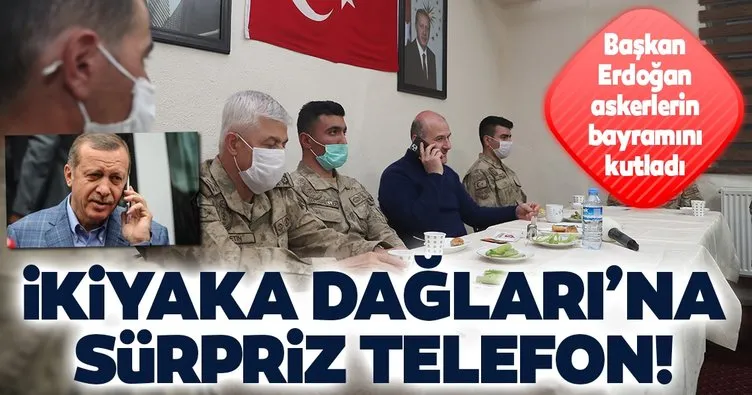 Başkan Erdoğan, İkiyaka Dağları’ndaki askerlerin bayramını kutladı
