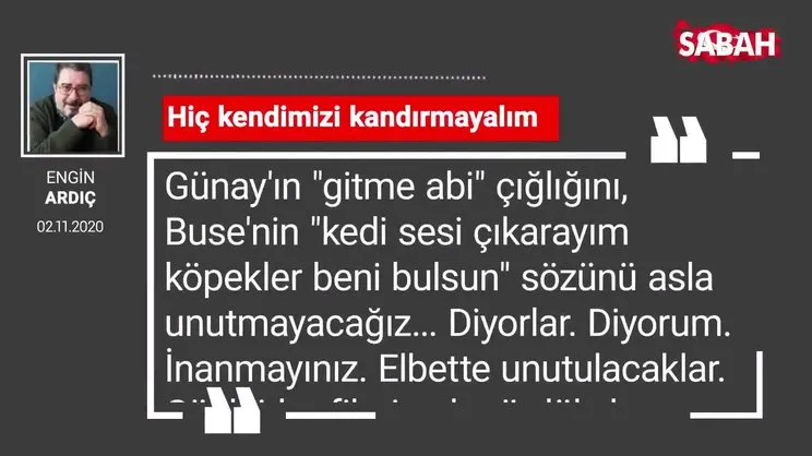 Engin Ardıç 'Hiç kendimizi kandırmayalım'