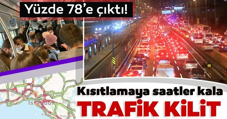 İş çıkış saatinde İstanbul trafiği yine kilitlendi