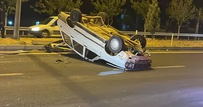 Birecik'te otomobil takla attı! 1 yaralı 