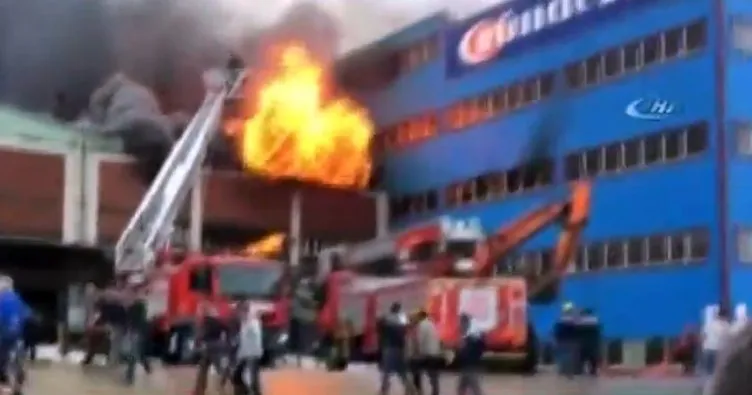 Trabzon’da sanayi sitesinde yangın