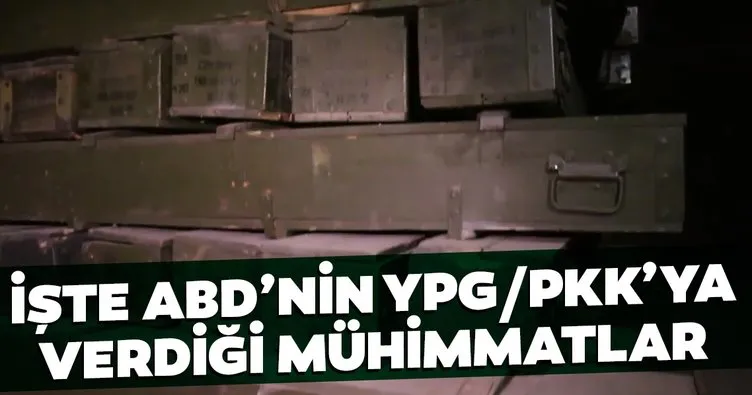 ABD’nin YPG/PKK’ya verdiği silah mühimmatları ele geçirildi