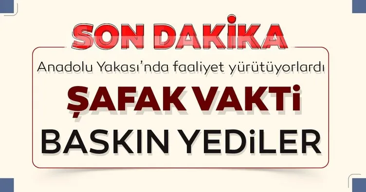 Anadolu Yakası’nda faaliyet yürütüyorlardı... Şafak vaktinde baskın yediler