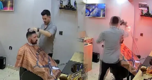 Kuaförde korku dolu anlar: Bir anda alev aldı! Kuaförde korku dolu anlar: Bir anda alev aldı!