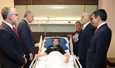 Başkan Erdoğan, eski milletvekili Özcan ve sendikacı Kavlak’ı hastanede ziyaret etti