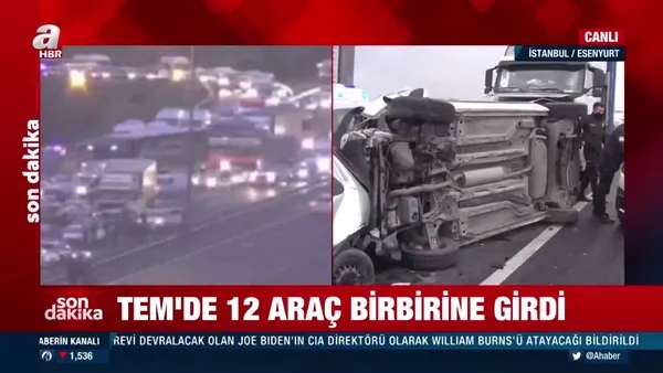 son dakika istanbul tem de zincirleme kaza 12 arac birbirine girdi video