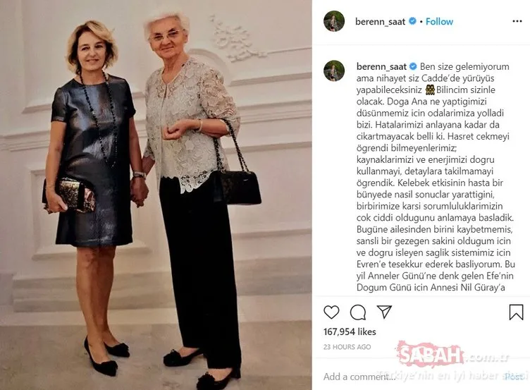 Beren Saat�ten yine eski sevgilisi Efe Güray�lı paylaşım… Beren Saat