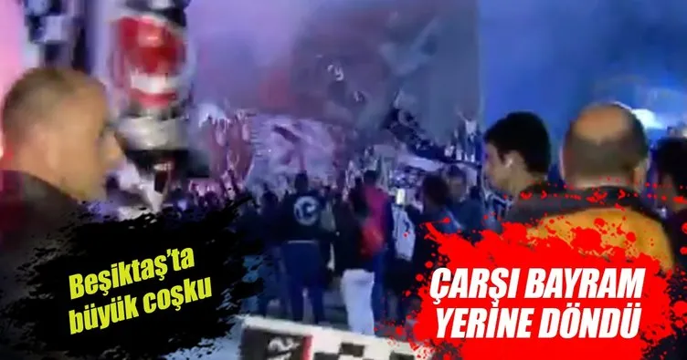 Beşiktaş Çarşı’da şampiyonluk coşkusu