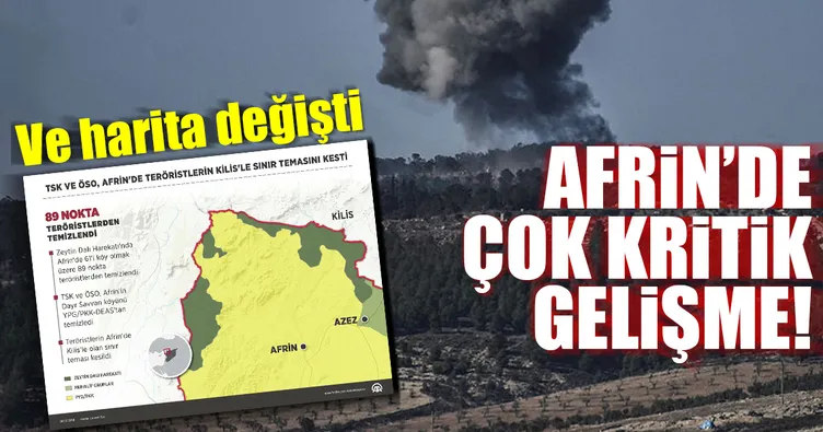 Son Dakika Haberi: Afrin'de çok önemli gelişme! Azez-Bülbül arası birleşti
