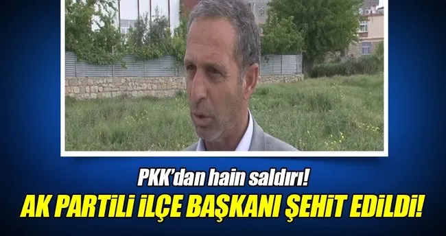 Diyarbakır’da AK Parti İlçe Başkanı’na hain saldırı!