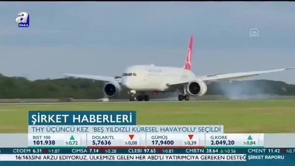 THY üçüncü kez 'beş yıldızlı küresel havayolu' seçildi