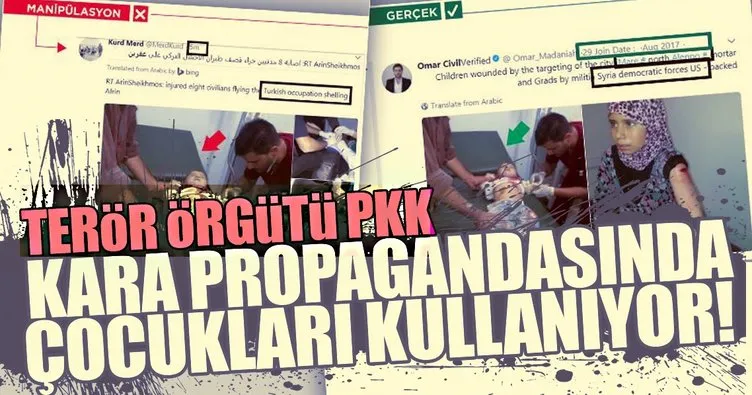 Bebek katili PKK kara propagandasında çocukları kullanıyor