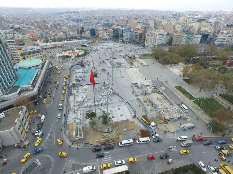 Taksim Meydanı’nı düzenleme çalışmalarında sona yaklaşıldı