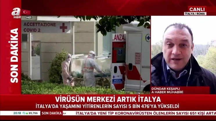 İtalya'da koronavirüsten 1 günde 651 kişi öldü | Video