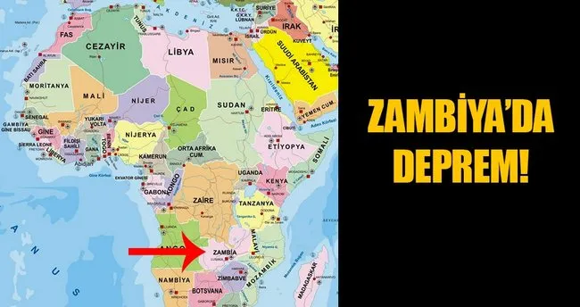 Zambiya’da deprem