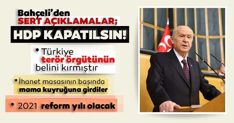 SON DAKİKA HABERLERİ: MHP Lideri Devlet Bahçeli’den HDP açıklaması! Açılmamak üzere HDP’nin kapısına kilit vurulmalıdır