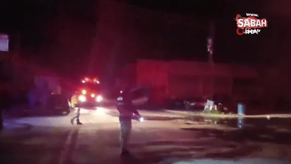 Sanayi sitesindeki yangında iş yeri ve iki otomobil kül oldu | Video