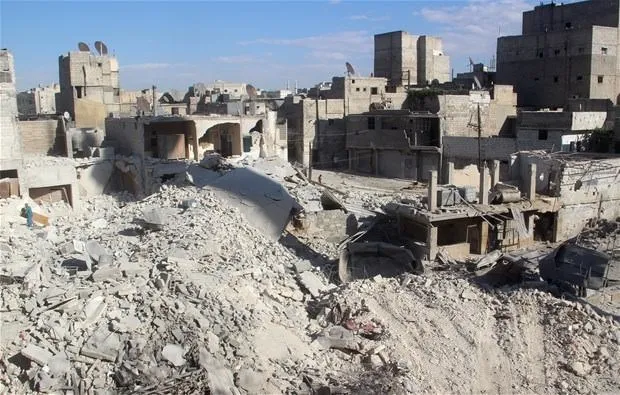 Halep’e düzenlenen hava saldırıları