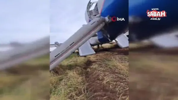 Rusya’da 167 kişiyi taşıyan yolcu uçağı tarlaya acil iniş yaptı | Video