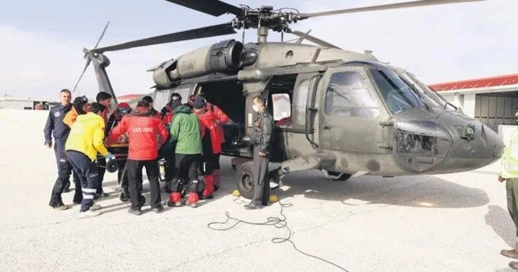 Askeri helikopter, İtalyan kadın dağcı için havalandı
