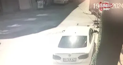 Otomobille çarpışan motosikletlinin metrelerce sürüklendiği kaza kamerada | Video
