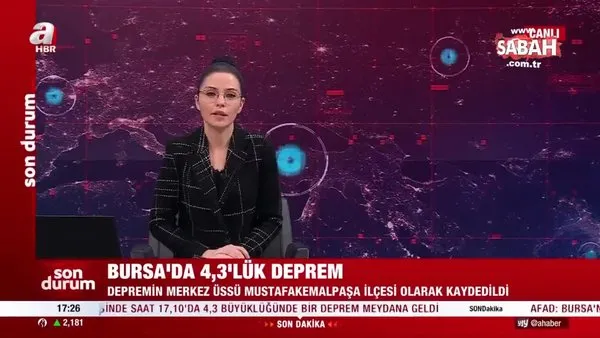Son dakika: AFAD duyurdu! Bursa'da 4.3 büyüklüğünde deprem | Video