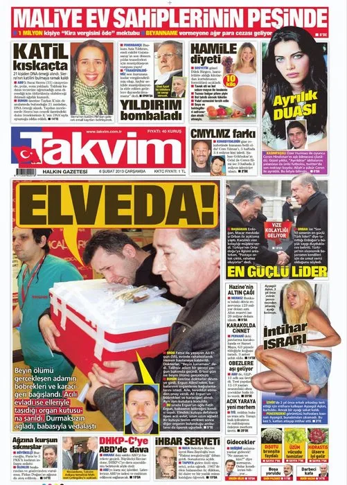 Gazete manşetleri 06-02-2013