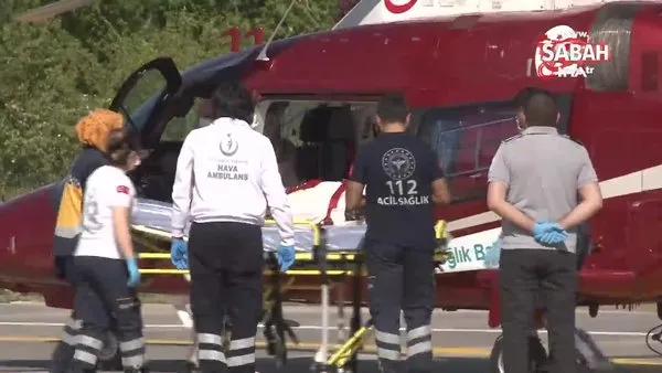 Madende dinamit patlayınca yaralandı, hava ambulansı hayatını kurtardı | Video