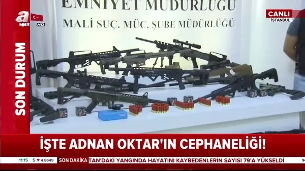 'Adnan Hoca' olarak bilinen suç örgütü lideri Adnan Oktar'ın cephaneliği basına açıldı! İşte o silahlar...