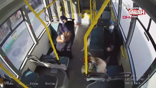 Tenteye çarpan otobüsten içeri giren demir yolcuları teğet geçti O anlar kamerada | Video