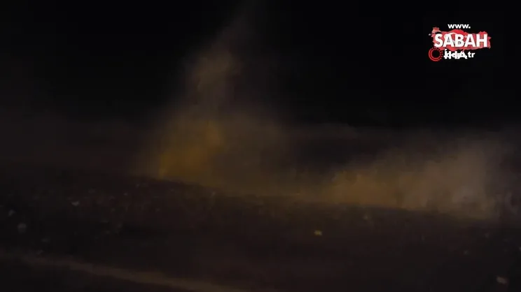 Dev dalgalar yolun yarısını çökertti: Bartın-Cide yolunda ulaşım kontrollü sağlanıyor